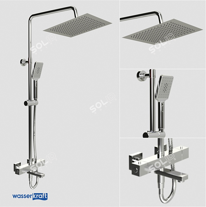 Luxury Thermo Shower Set 3D model image 1