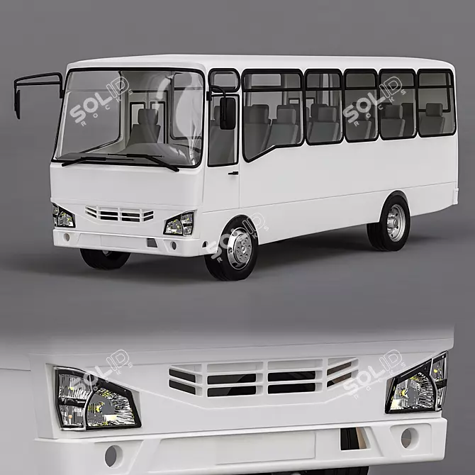 Title: Isuzu HC 40 City Bus 3D model image 1