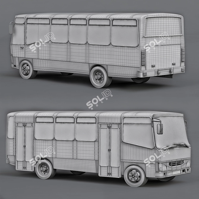 Title: Isuzu HC 40 City Bus 3D model image 3