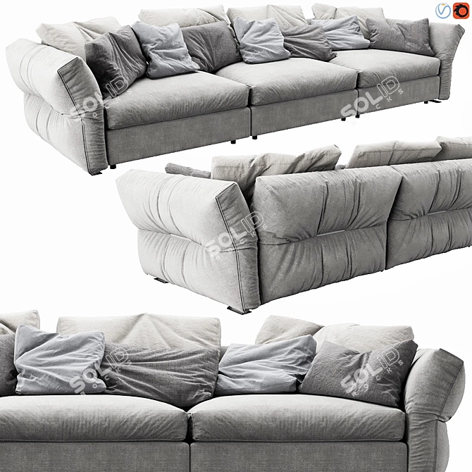 Sleek Flexform Newbridge Sofa 3D model image 1