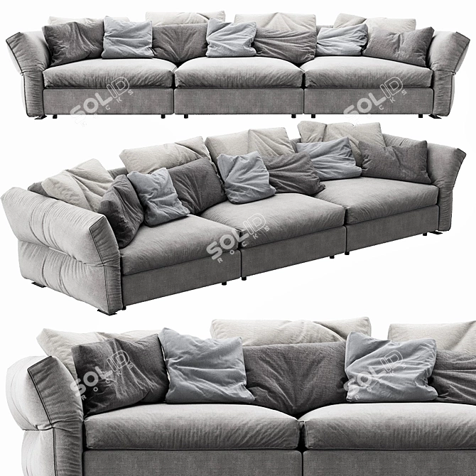 Sleek Flexform Newbridge Sofa 3D model image 2