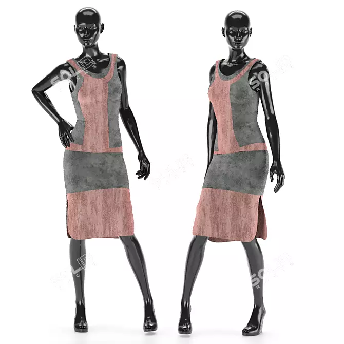 Marvelous Designer Women's Dress 3D model image 1