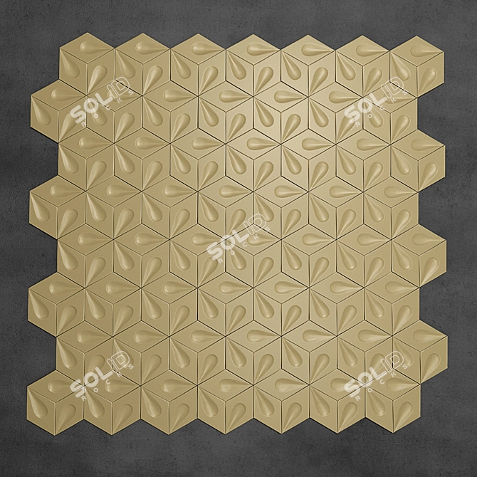 Johans Golv Drop: Versatile Decorative Tile 3D model image 1