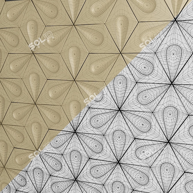 Johans Golv Drop: Versatile Decorative Tile 3D model image 3