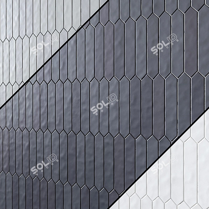 Sleek Gradient Tile Set 3D model image 1