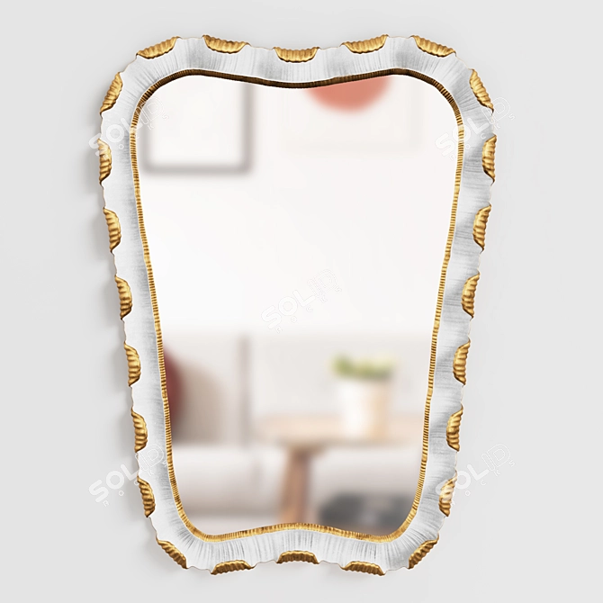 Modern Mirror by Osvaldo Borsani 3D model image 1