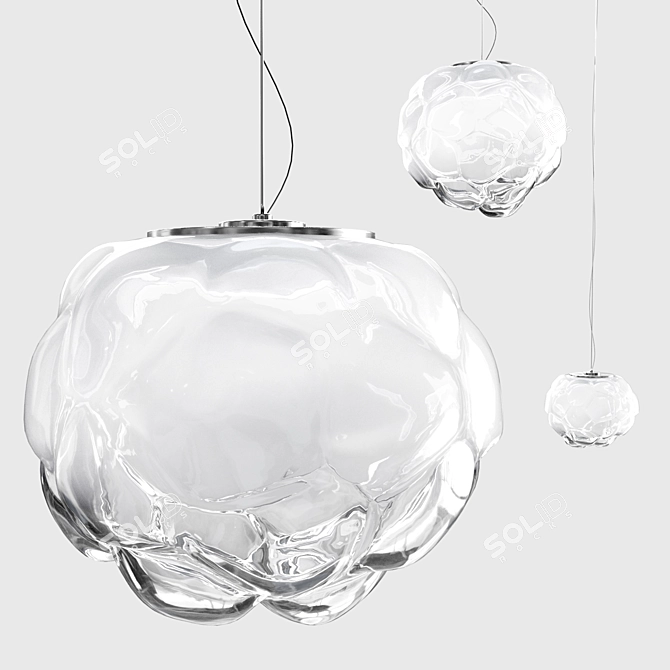 Sleek Scandinavian Pendant Light 3D model image 1