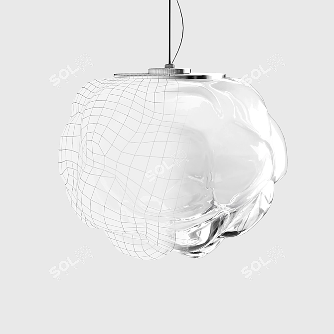 Sleek Scandinavian Pendant Light 3D model image 2