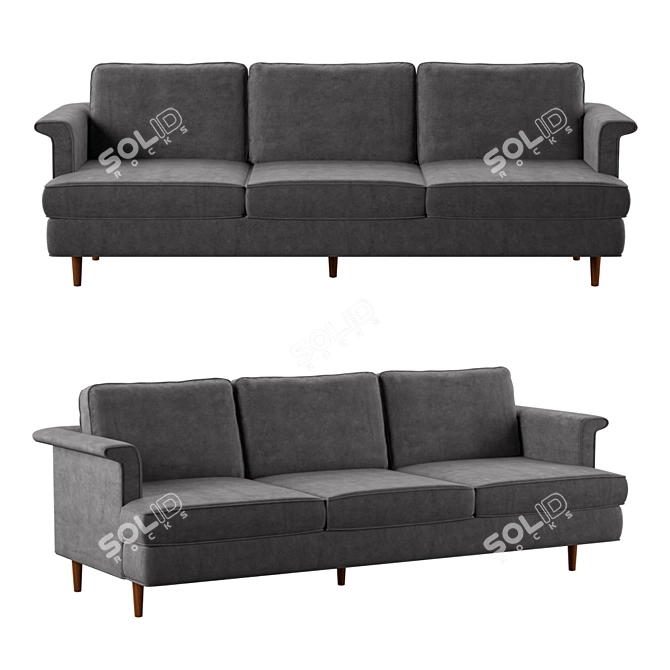 Pamula: A Luxurious Sofa 3D model image 1