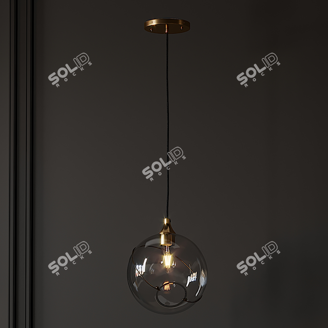 Modern Elegance: Skye Pendant 3D model image 3