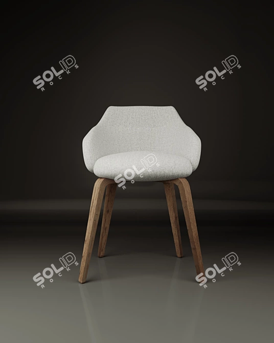 Sleek Modern Chair: Model 01 3D model image 2
