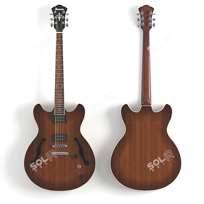 Ibanez AS53-TF: High Poly Model 3D model image 1