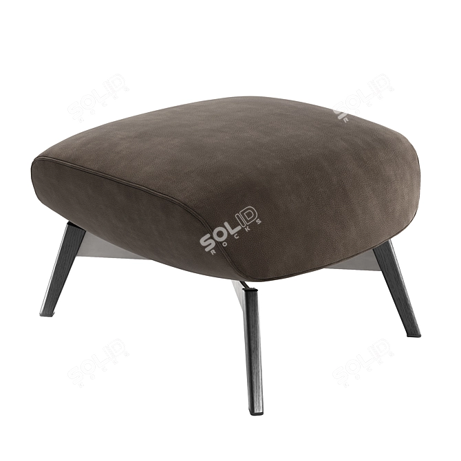 Elegant Minotti Russell Footstool 3D model image 1