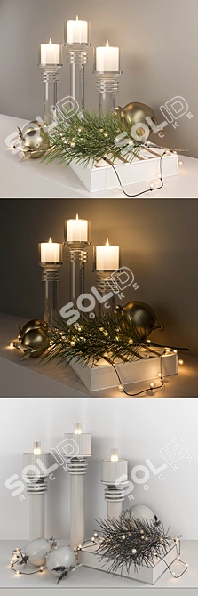 Elegant Ethan Allen Holiday Decorations 3D model image 2