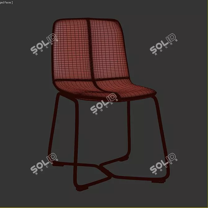 Elegant Upholstered Dining Chair 3D model image 3