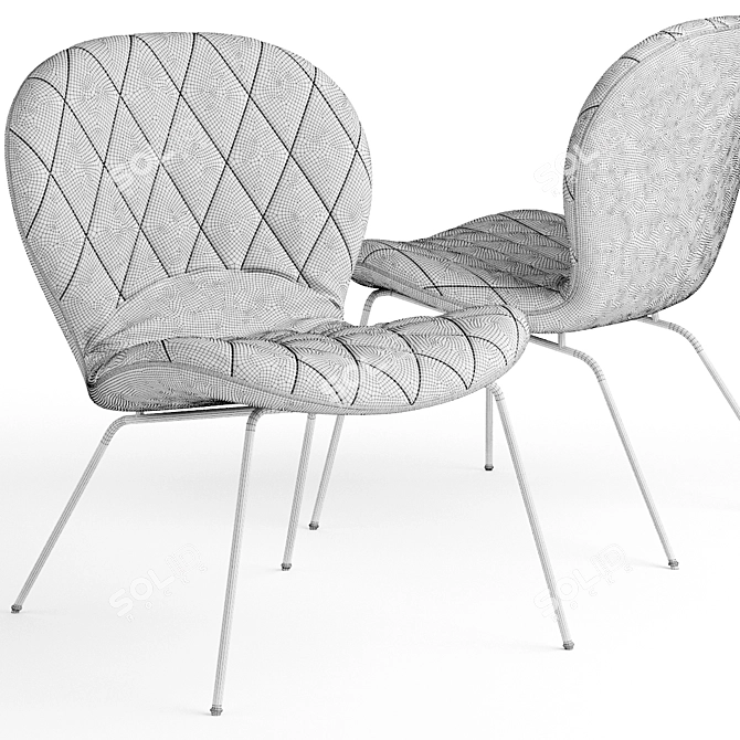 Modern Hiro Armchair: Sleek, Stylish, and Compact 3D model image 3