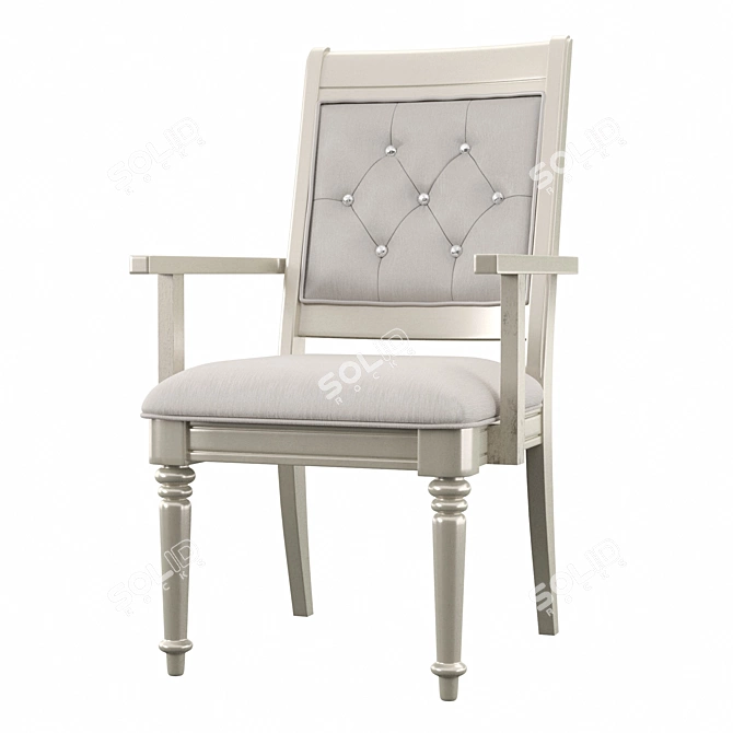 Sophisticated Barney Dining Chair 3D model image 1