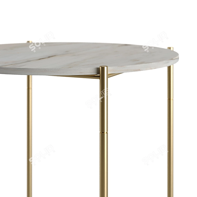 Zara Home Grey Marble Table 3D model image 2