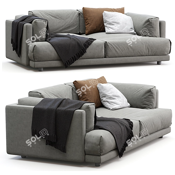 Contemporary 5-Piece Family Lounge 3D model image 1