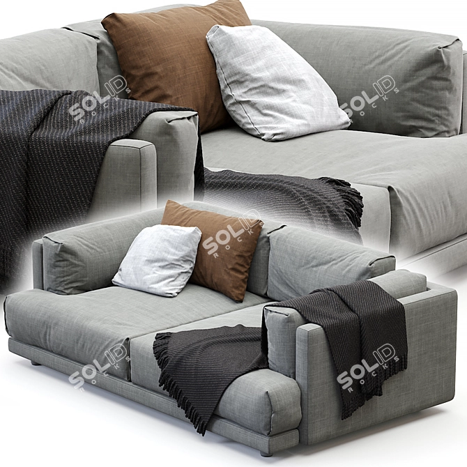 Contemporary 5-Piece Family Lounge 3D model image 4