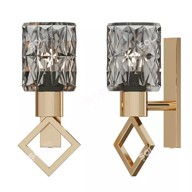 Elegant Touch Wall Lamp 3D model image 1