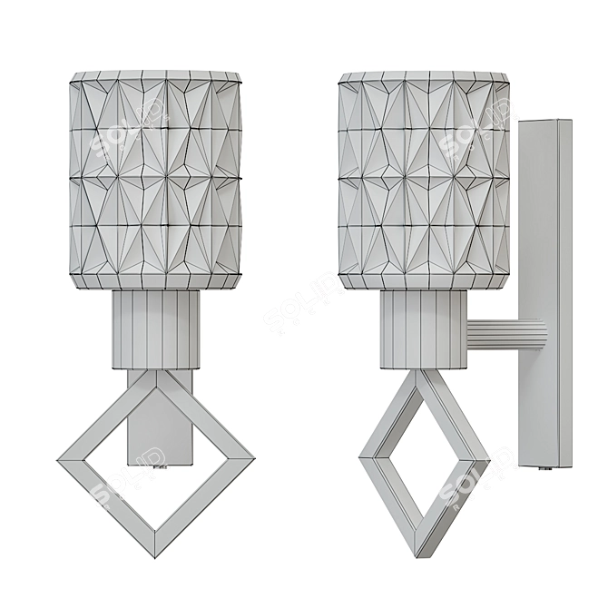 Elegant Touch Wall Lamp 3D model image 2
