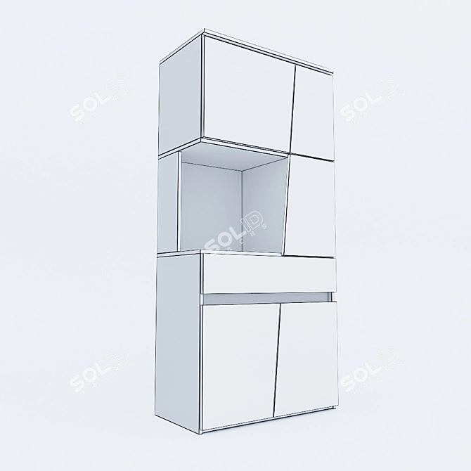 Stresa-5 Swing Wardrobe: Stylish and Versatile 3D model image 2