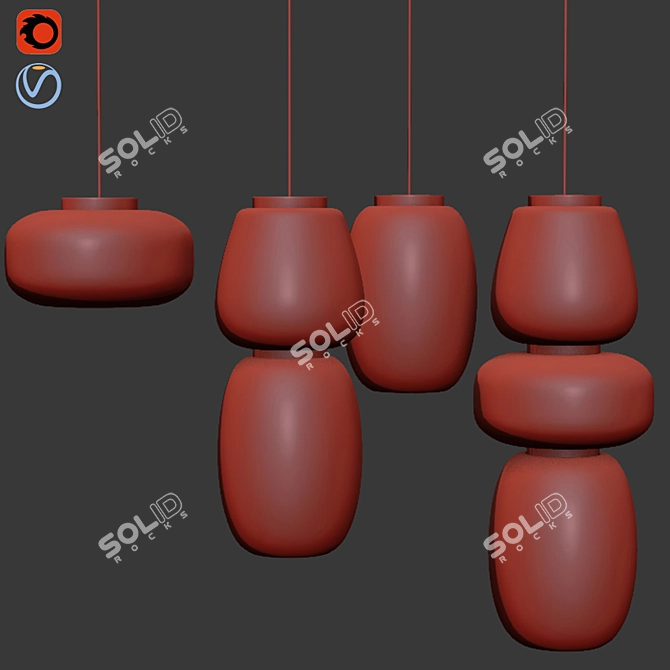 Sleek Minimalist Misko Pendant 3D model image 2