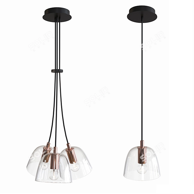 Elegant Lumion Joseph Pendant Chandelier 3D model image 1