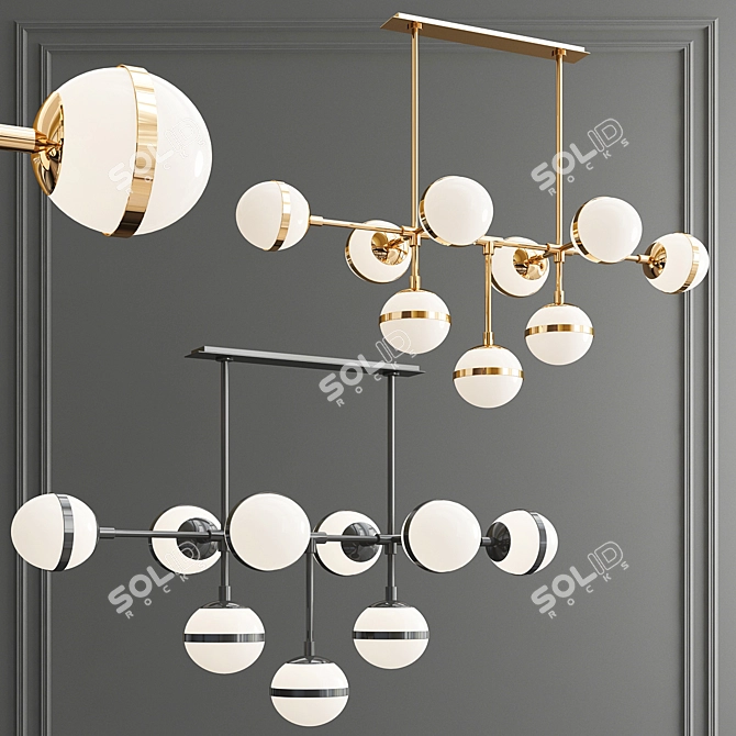 Glamourous Guggen Chandelier 3D model image 1