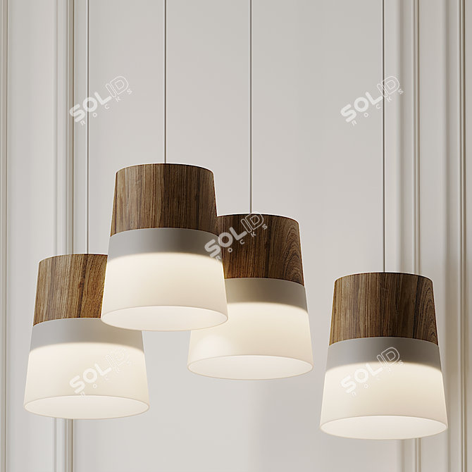 Sleek Tapered Pendant - Lightology Collection 3D model image 1