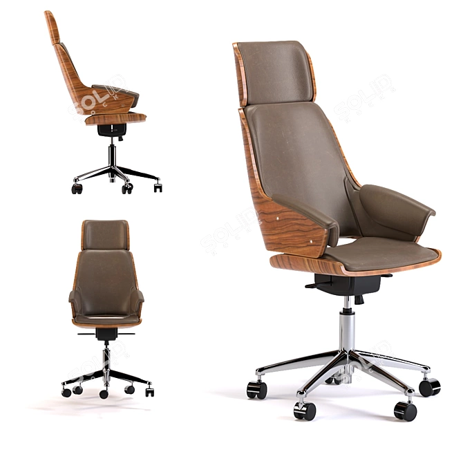 ErgoFlow Office Chair 3D model image 1