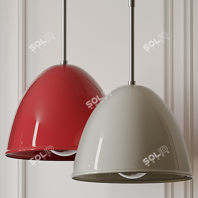 Elegant Pendant Light by Bruck 3D model image 1