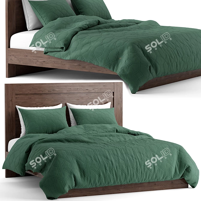 Madison Park Bed: Sleek & Stylish 3D model image 2