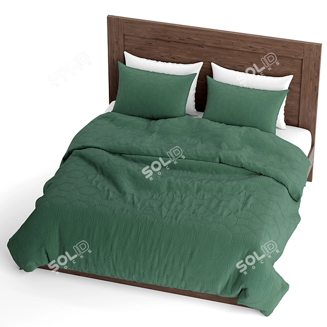 Madison Park Bed: Sleek & Stylish 3D model image 3