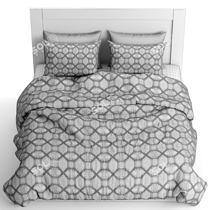 Madison Park Bed: Sleek & Stylish 3D model image 1