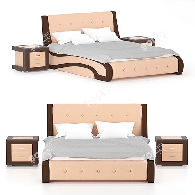 Stylish Ormatek Leonardo Bed 3D model image 1