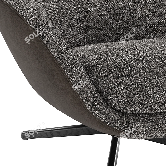 Title: Minotti Russell Swivel Armchair 3D model image 3