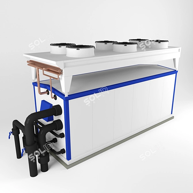 Nordic Container ST F450: Powerful Refrigeration Unit 3D model image 1