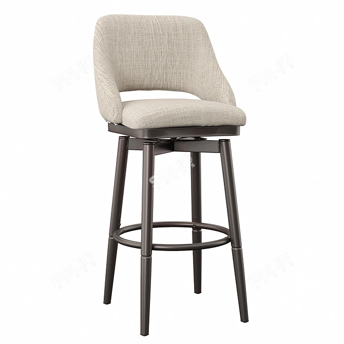 Versatile Adjustable Bar Stool 3D model image 2