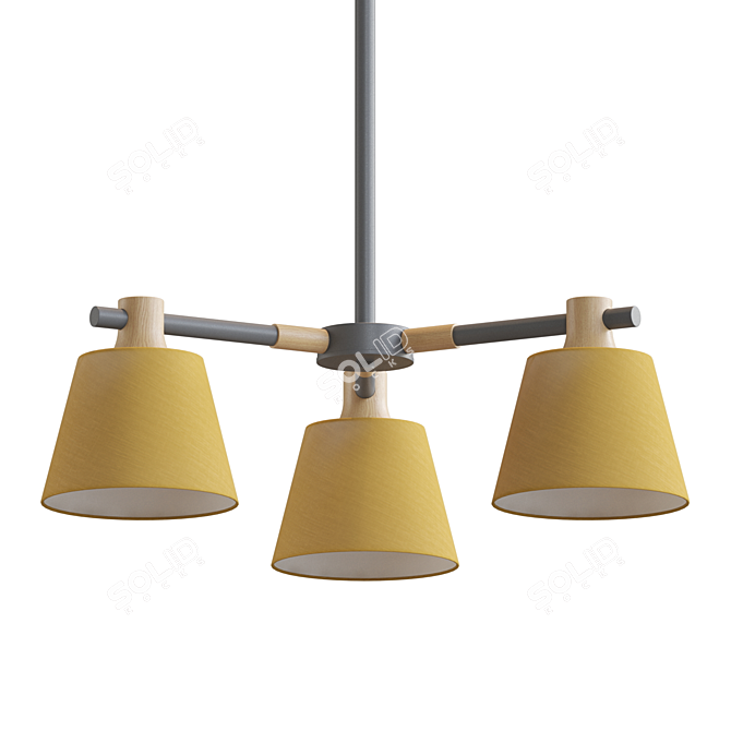 Elegant Textured Ceiling Lamp 3D model image 1