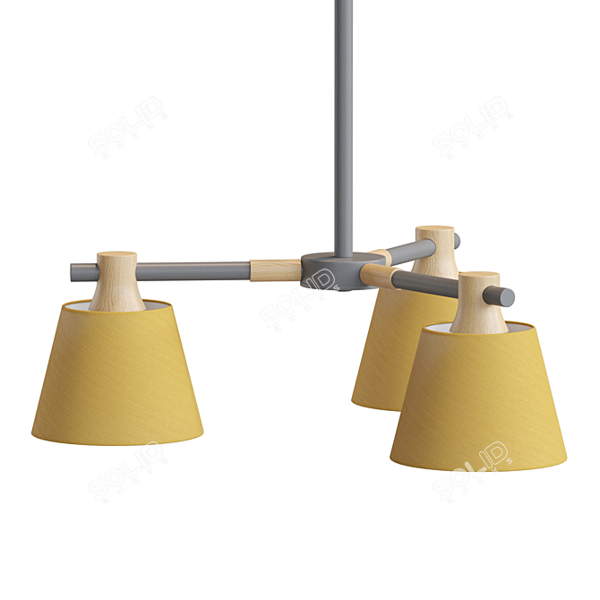 Elegant Textured Ceiling Lamp 3D model image 2