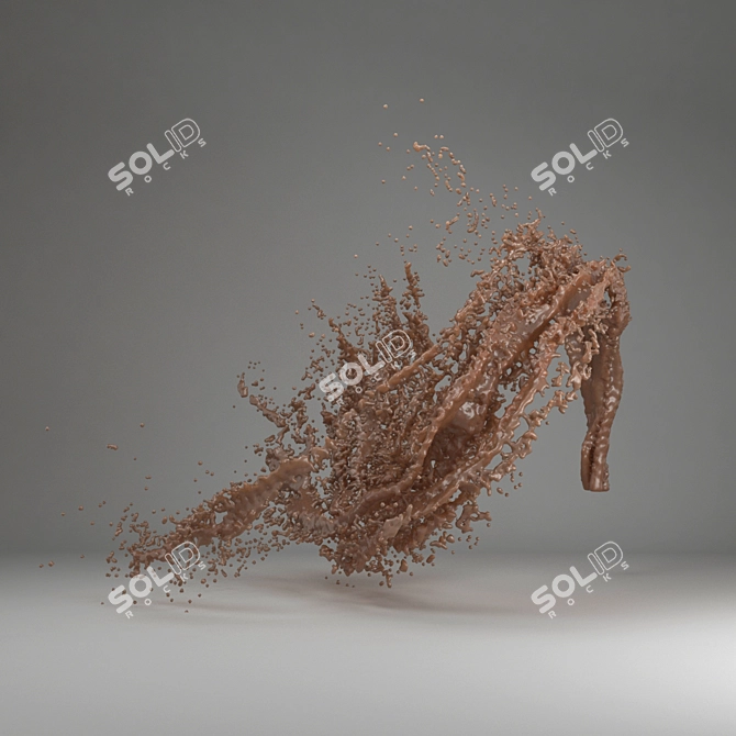 Title: Helix Liquid Splash 3D model image 1
