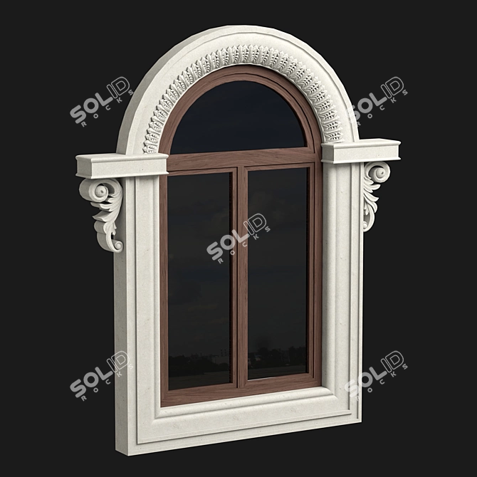 Elegant Trim: Decor Molding Facade 3D model image 1