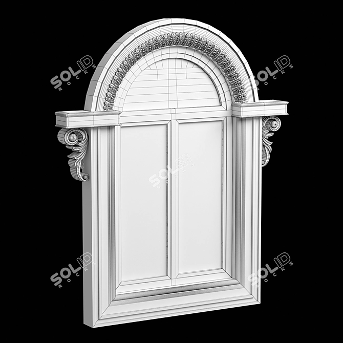 Elegant Trim: Decor Molding Facade 3D model image 2