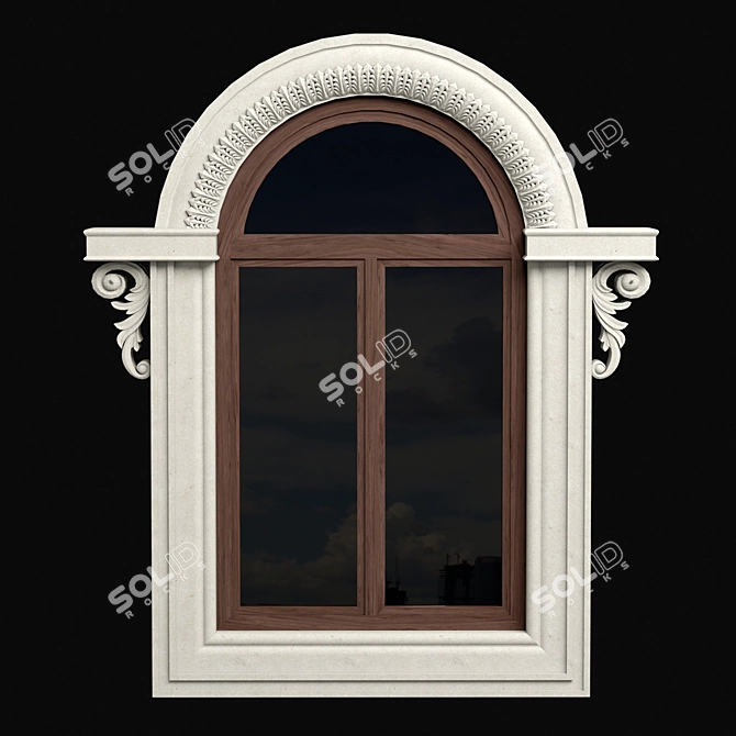 Elegant Trim: Decor Molding Facade 3D model image 3