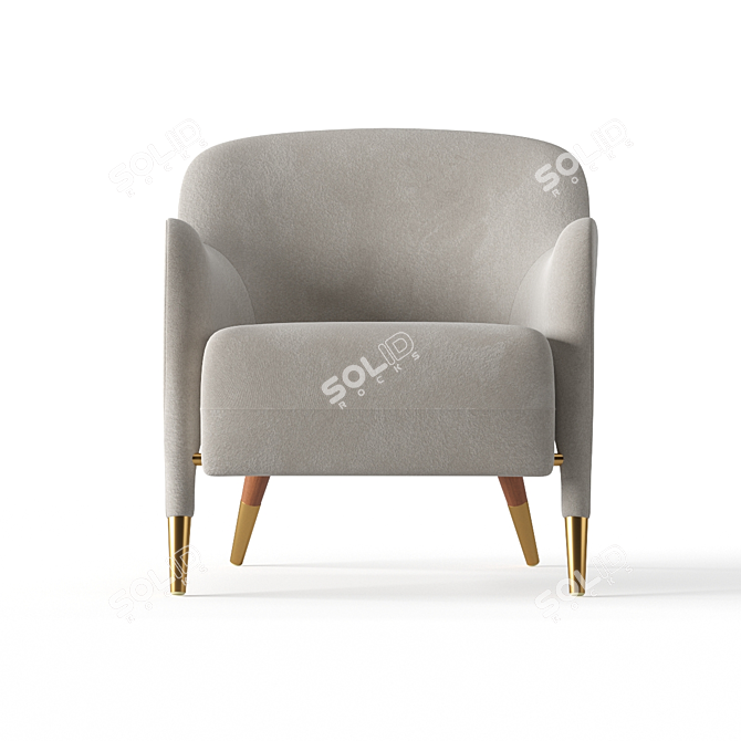 Elegant Molteni & C D.151.4 Lounge Chair 3D model image 4