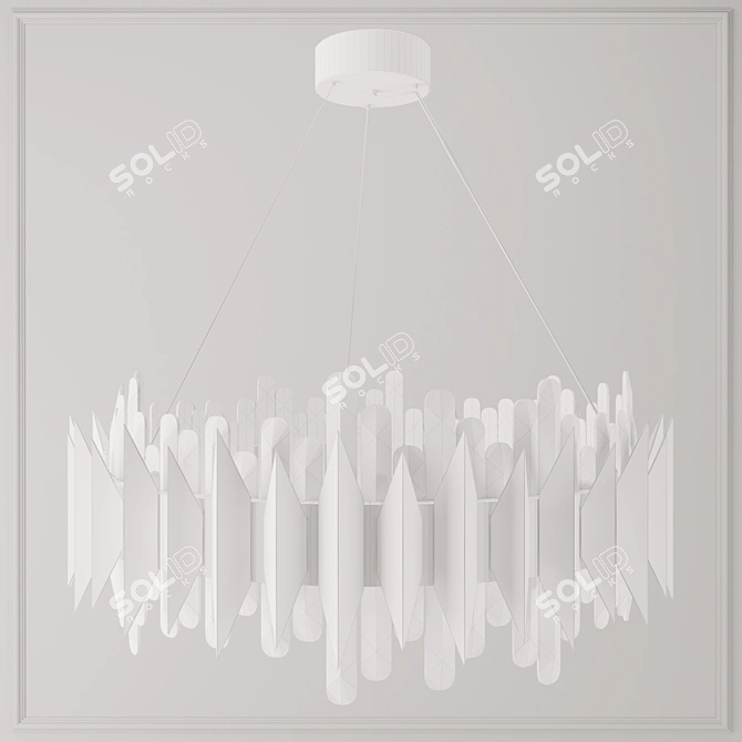 Elegant Postmodern Hanging Chandelier 3D model image 2