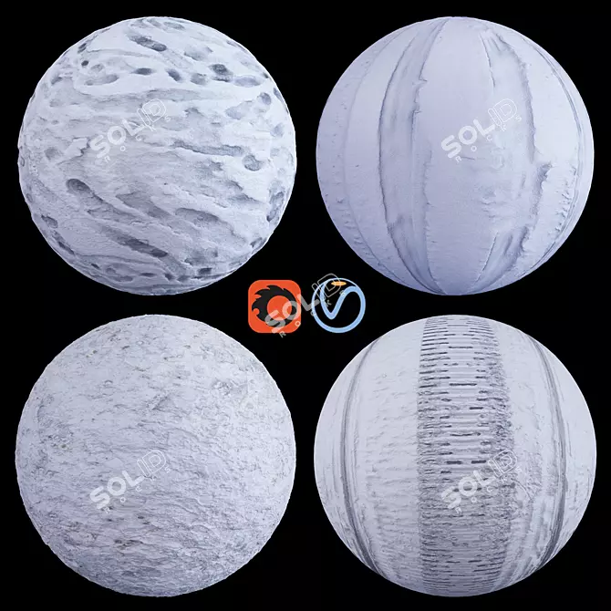 Arctic Frost Snow Material Kit 3D model image 1