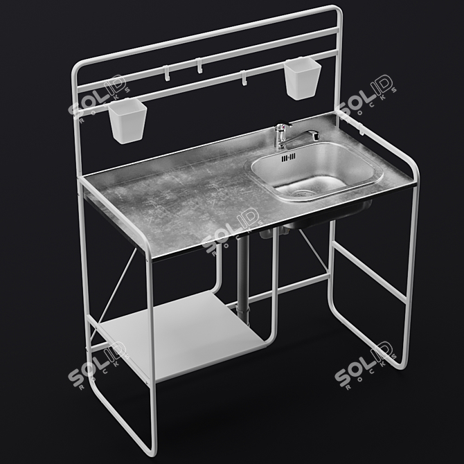 Compact Sunnersta Kitchen: Complete and Convenient 3D model image 2